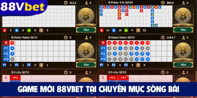 Game mới 88VBET tại chuyên mục sòng bài