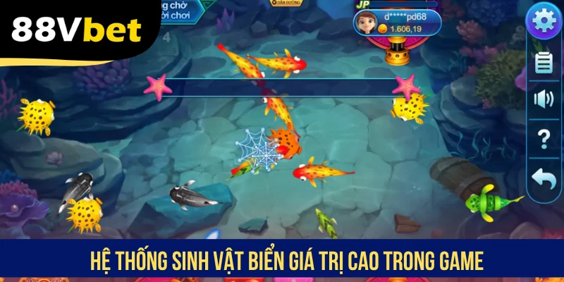 Hệ thống sinh vật biển giá trị cao trong game