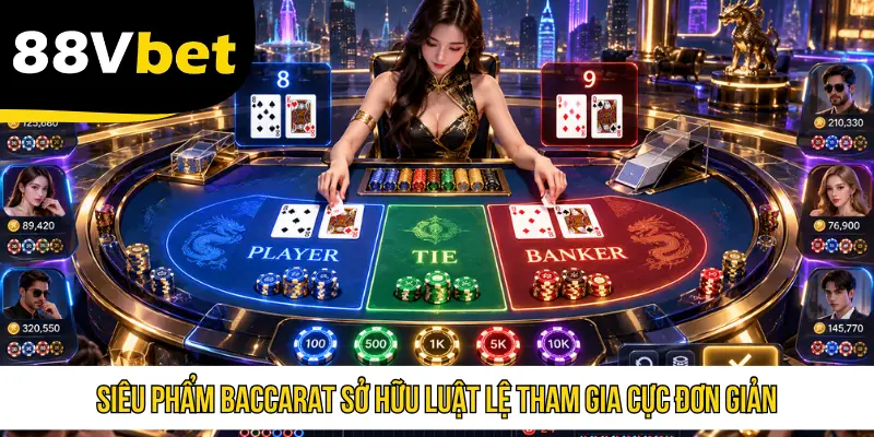 Siêu phẩm Baccarat sở hữu luật lệ tham gia cực đơn giản