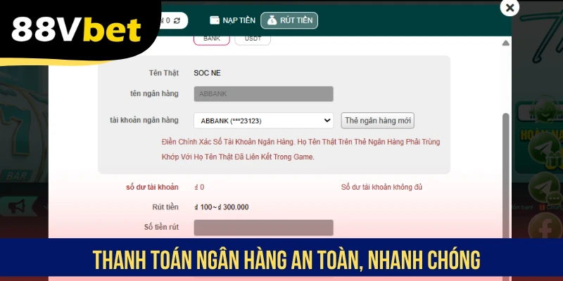Thanh toán ngân hàng an toàn, nhanh chóng