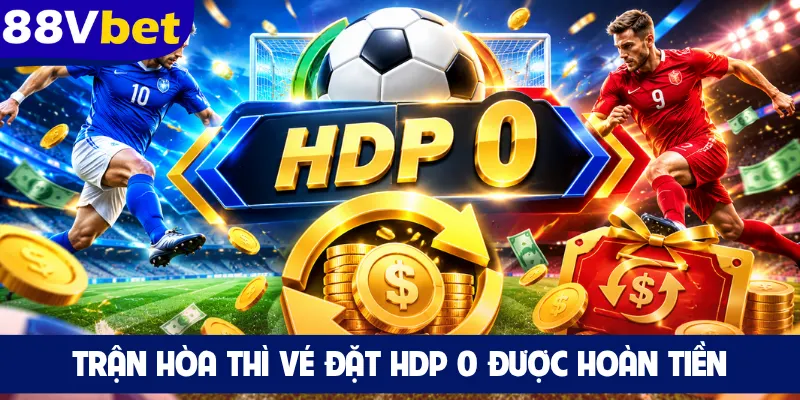 Trận hòa thì vé đặt HDP 0 được hoàn tiền